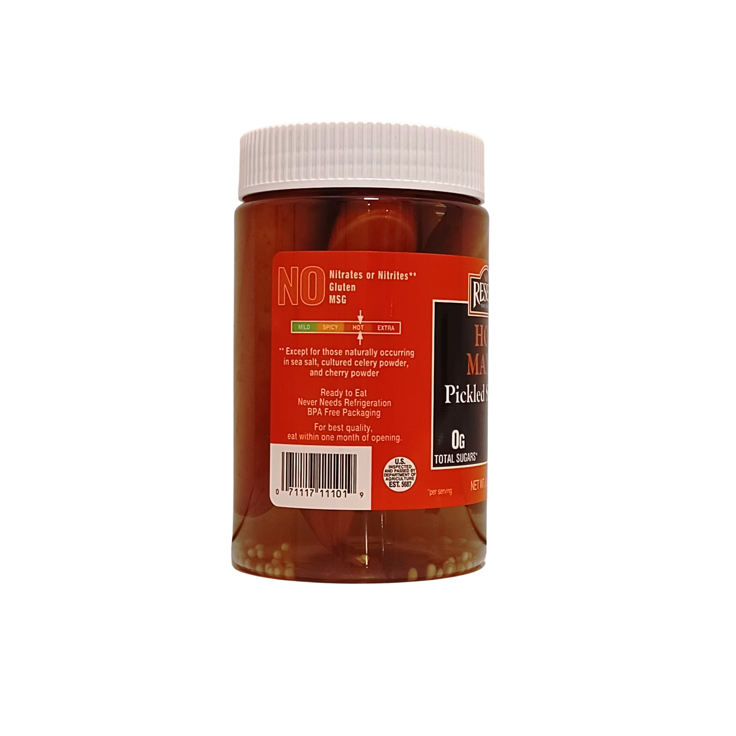 Hot Mama Pickled Sausage 8.3 oz. Jar