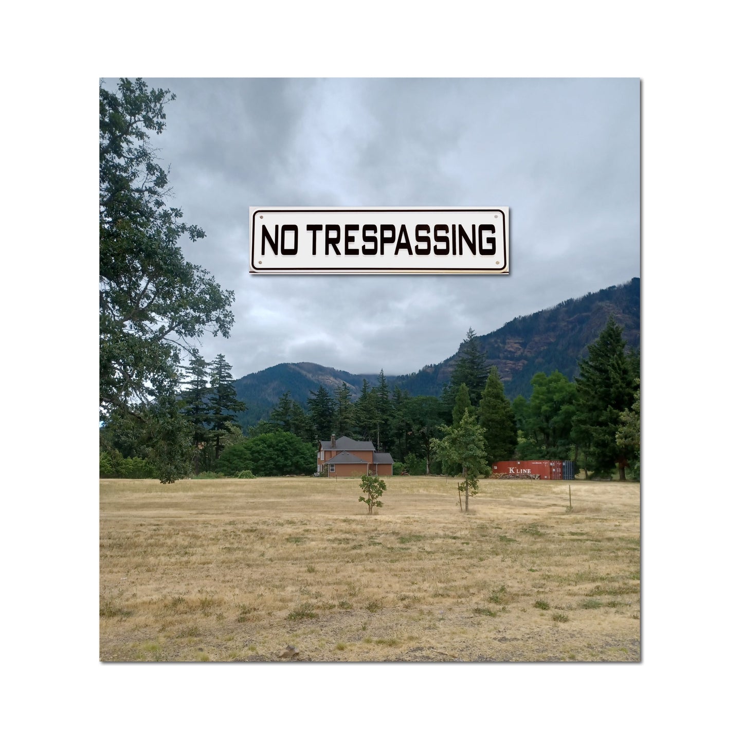 No Trespassing Sign Solid Plastic 12 X 3