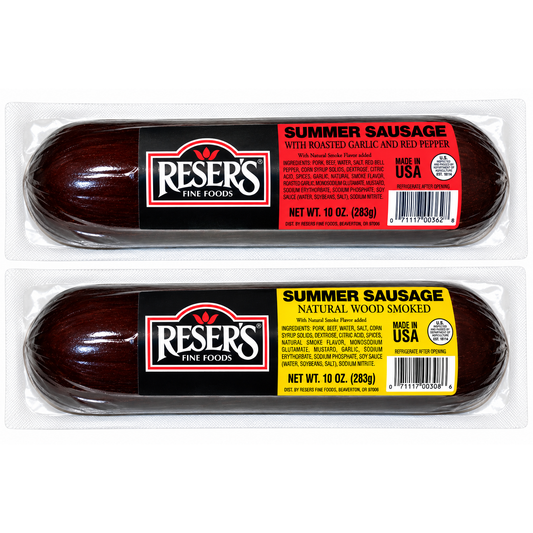 Reser's Assorted Summer Sausages Party Pack / Smoked / Garlic Mild Red Pepper 20 oz.