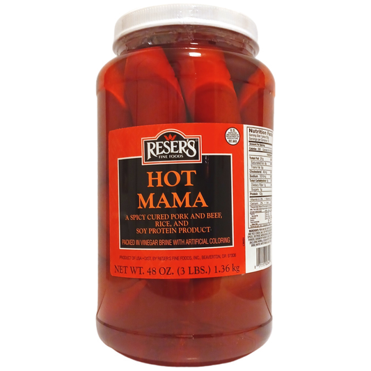 Reser's Hot Mama Pickled Sausage Gallon Jar