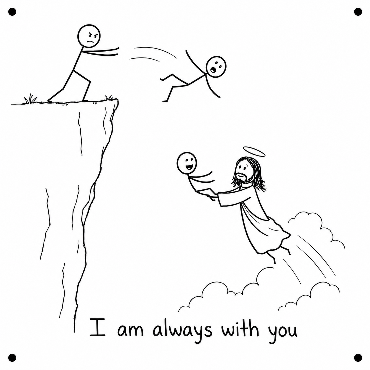 Throw Me Off The Cliff For Jesus Sign