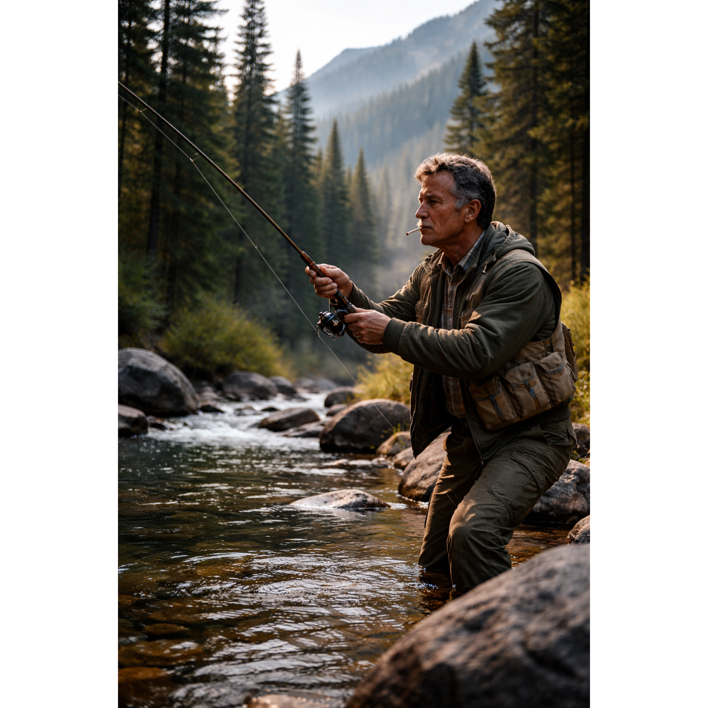 Beware Of Attack Fisherman Sign Solid Plastic 12 X 3