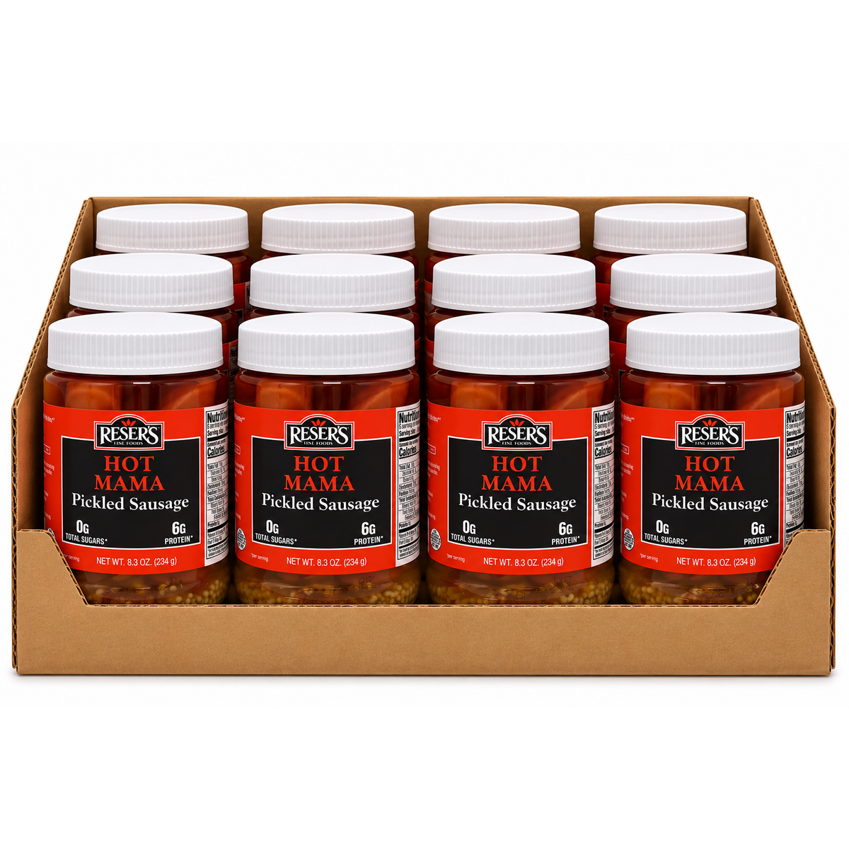 Reser's Hot Mama Pickled Sausage 8.3 oz. / 12 ct. Case