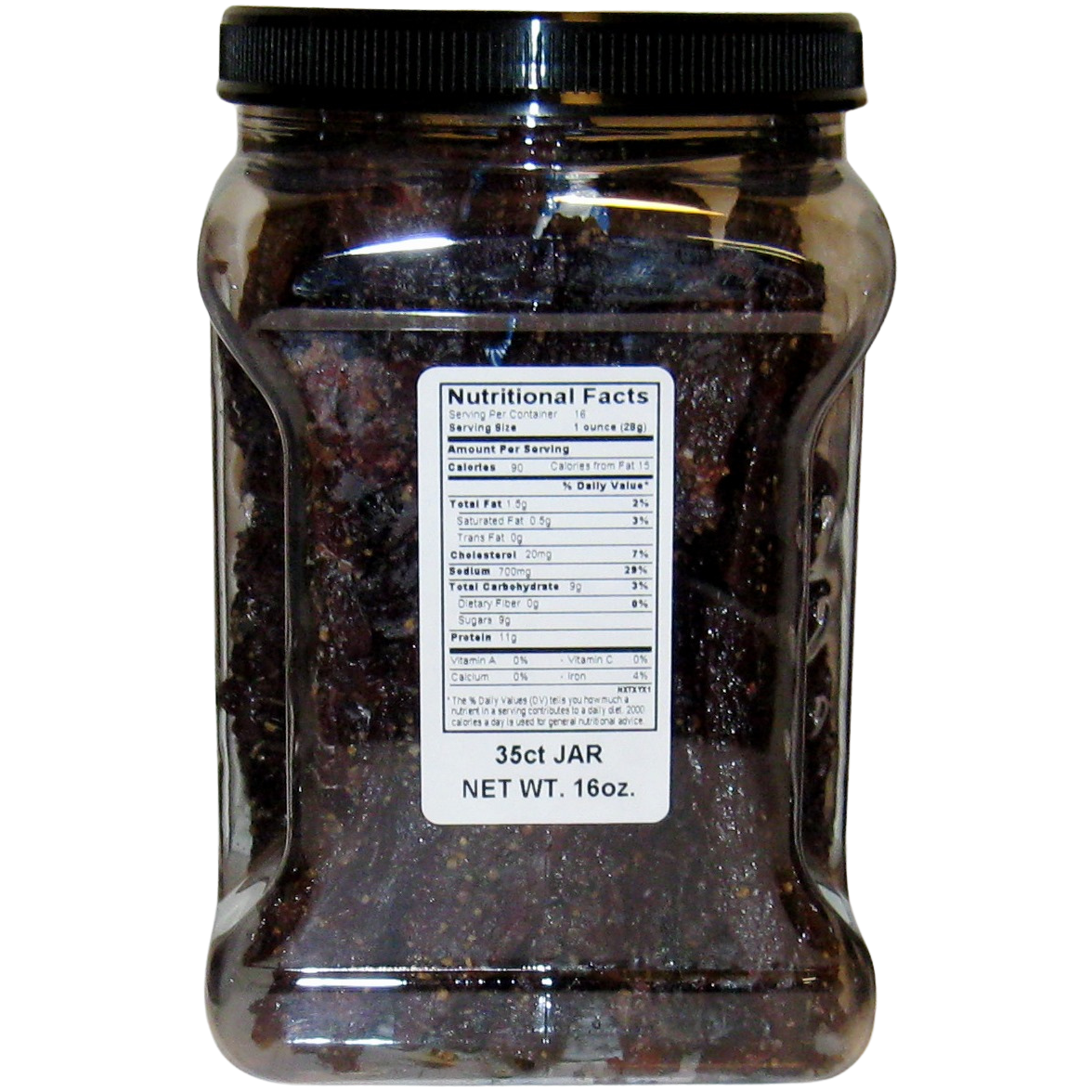Reser's 1 Pound Natural Wood Smoked Peppered Beef Jerky Jar
