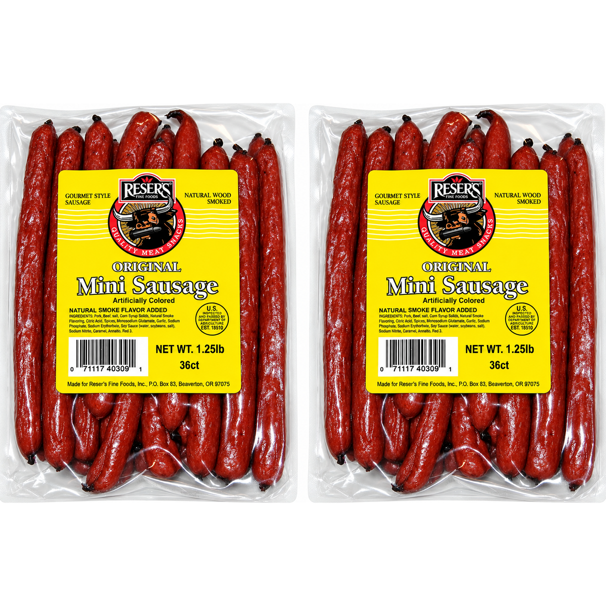 Gourmet Style Mini Smoked Sausage Net 1.25 Pound 2 Pack