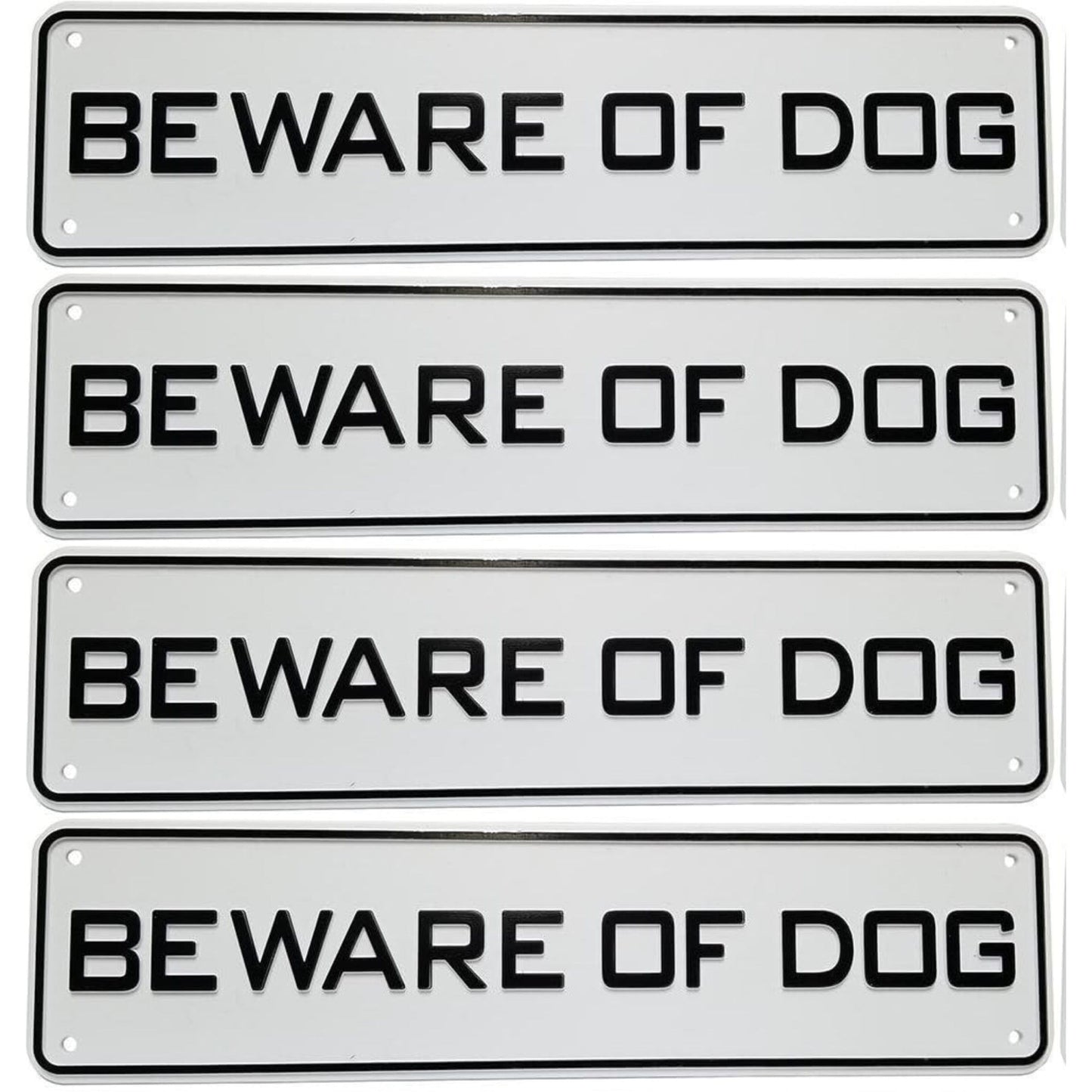 Beware Of Dog Sign Set of 4