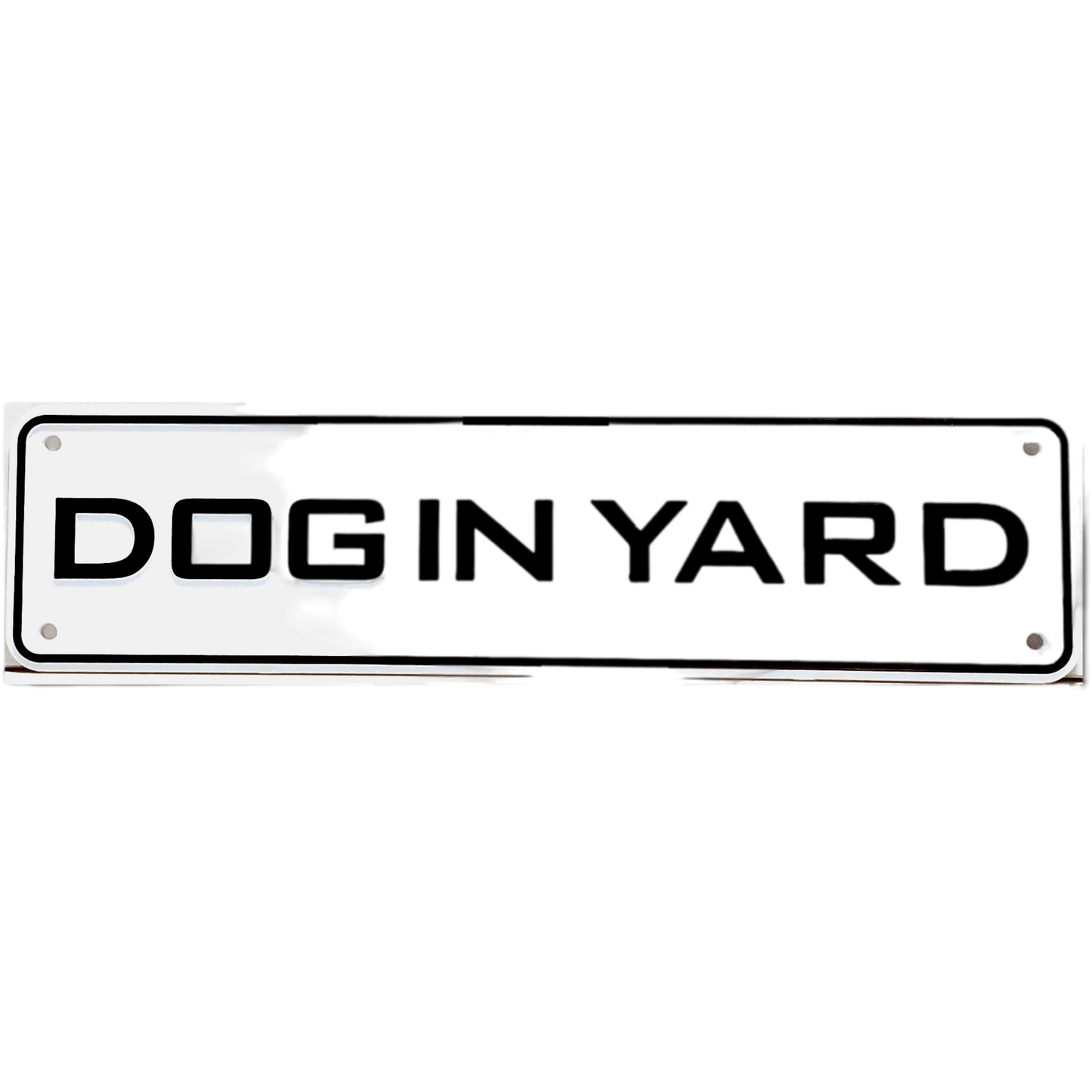 Dog In Yard Sign Solid Plastic 12 X 3
