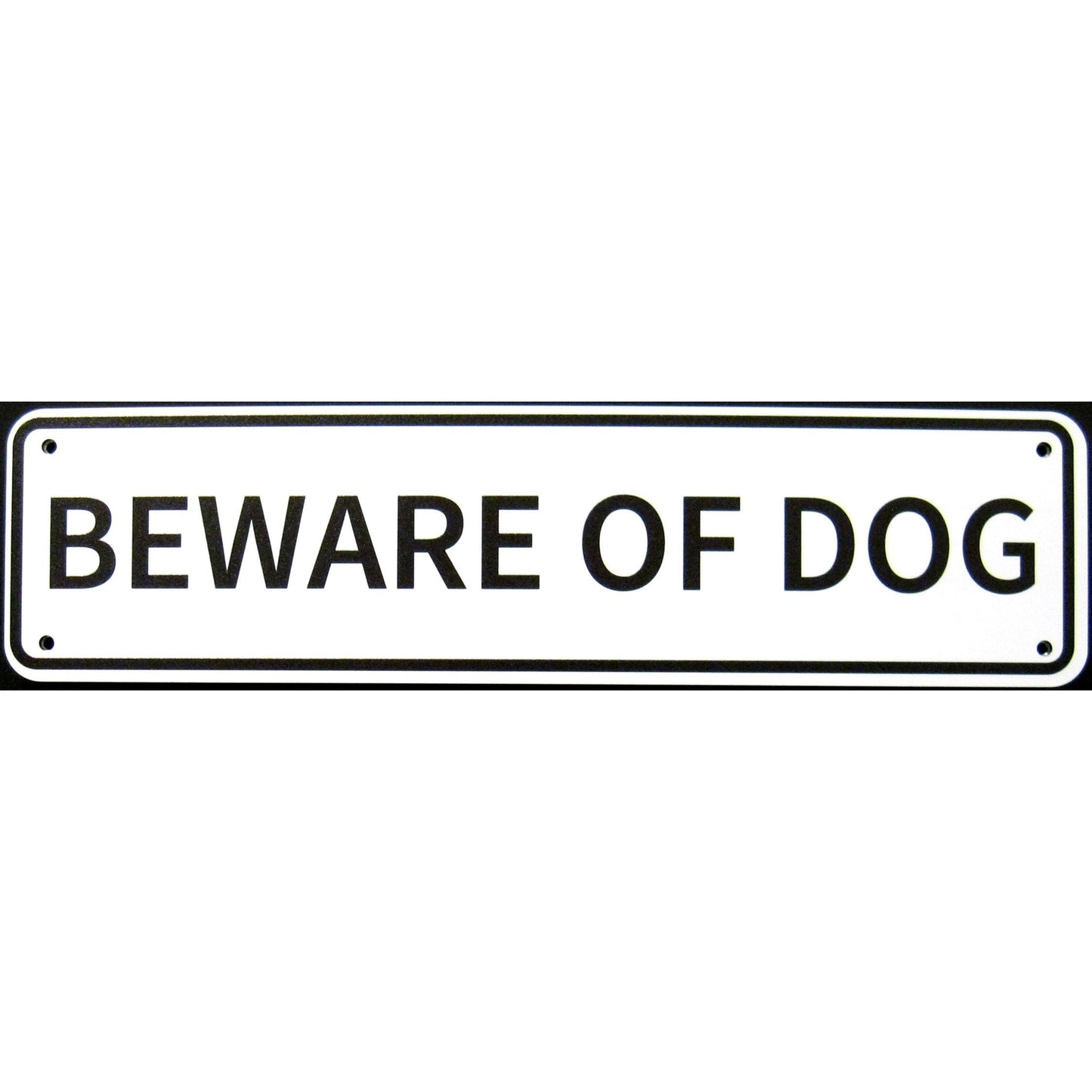 Beware Of Dog Sign Double Layered Aluminum 12 X 3